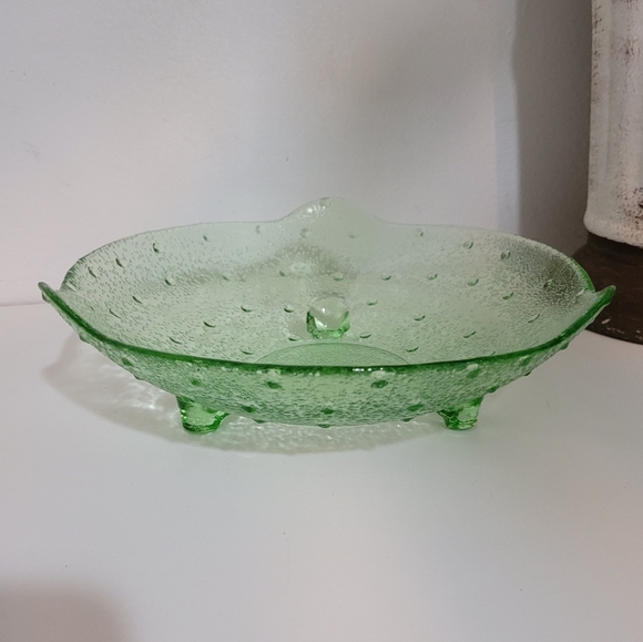 Vintage Lime Green Footed Bowl - Picture 3 of 6